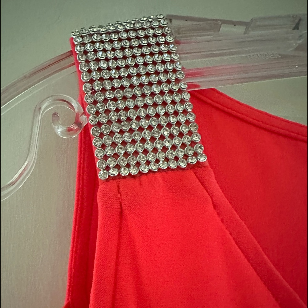 Deep coral dress
